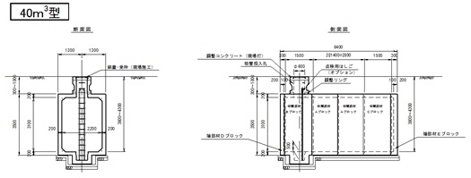 マリン防火水槽規格寸法図　タイプＣ　40型